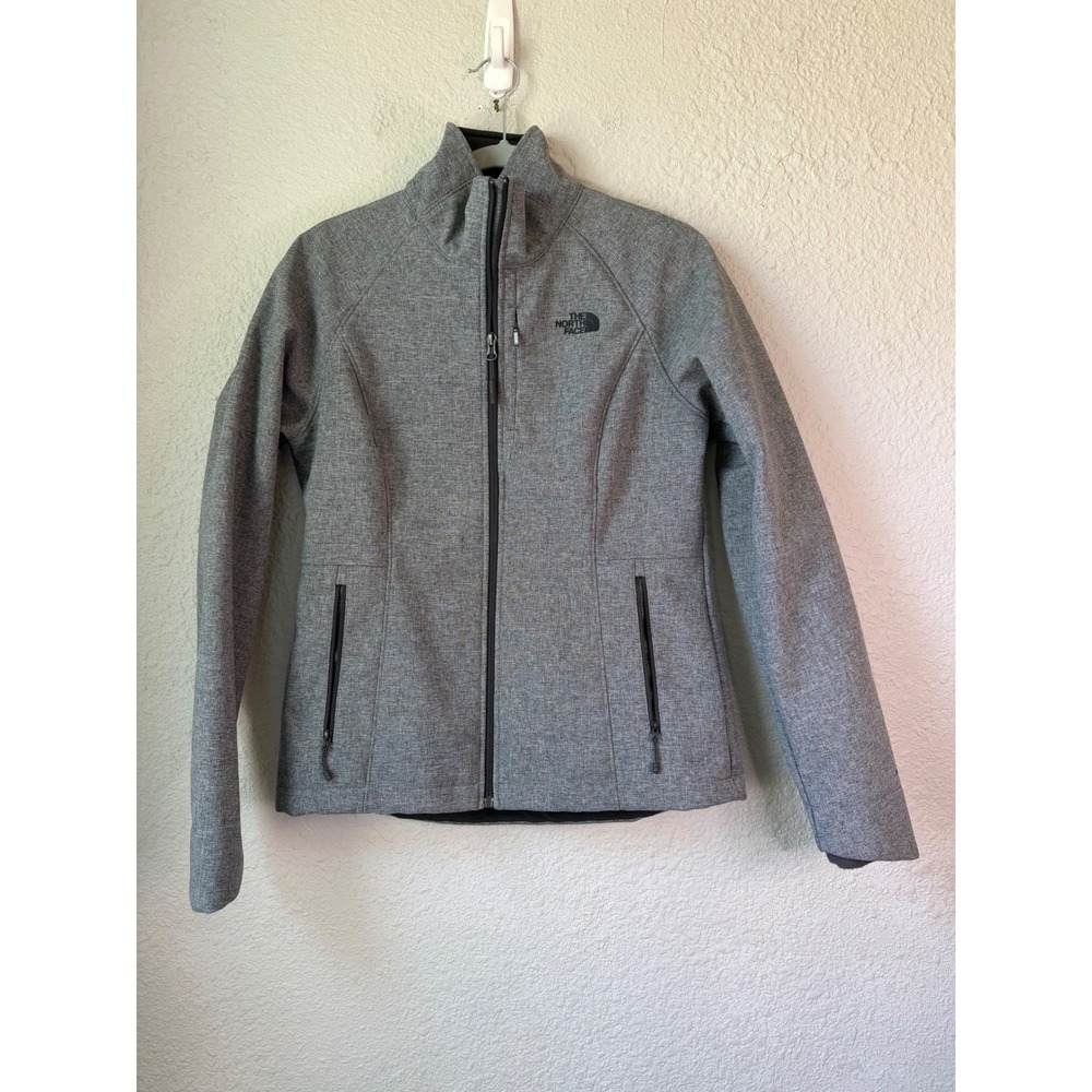 The North Face Womens Grey WindWall Softshell Fleece Lined Jacket Size Medium
